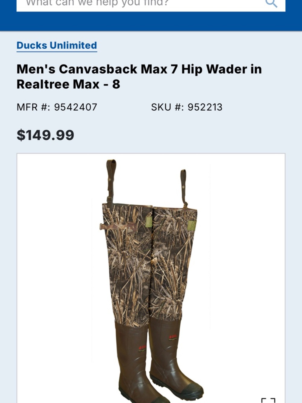 Men's Bella Canvas Max 7 Hip Wader in Realtree Max - Brown Camo